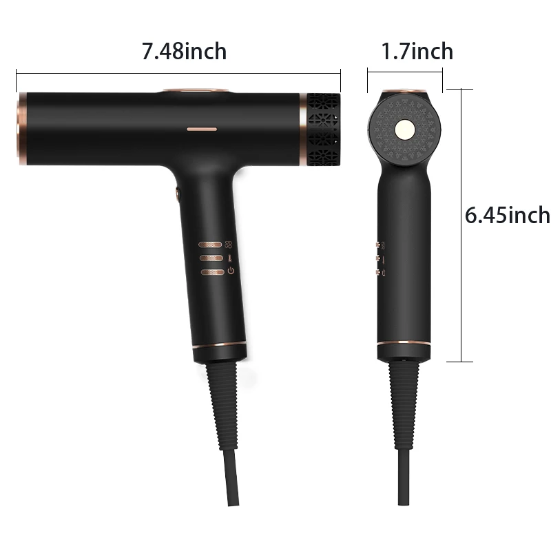 ヘアドライヤー マイナスイオン プロフェッショナル 速乾性 低騒音 家庭用電気 冷温風 ディフューザー付き