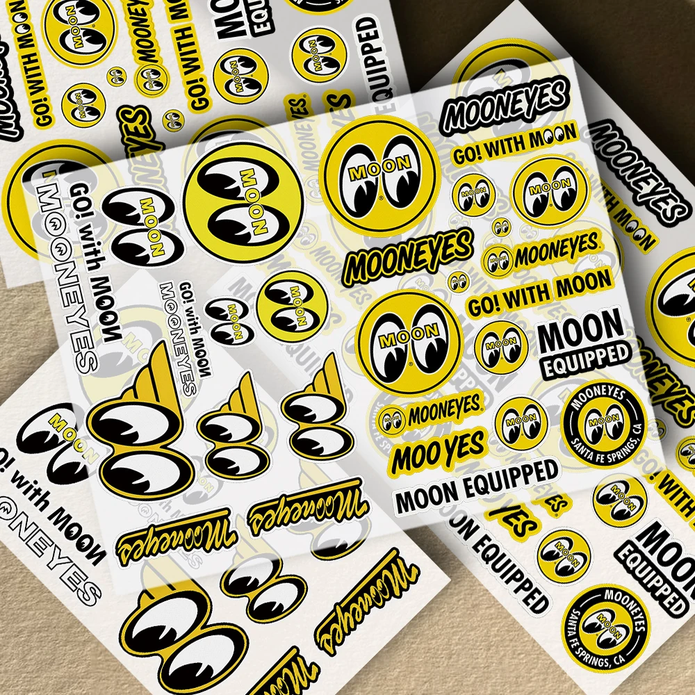 Waterproof Vinyl Sticker Motorcycle Car Bicycle Rims Safety Decal For Helmet Motocross Styling Accessories M-MOONEYES