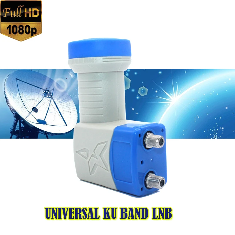 Универсальный цифровой HD LNB DVB-S/S2 с высоким коэффициентом усиления и низким уровнем шума, двойной KU-диапазонный LNB для спутникового ТВ, HD KU-диапазонный LNBF-приемник