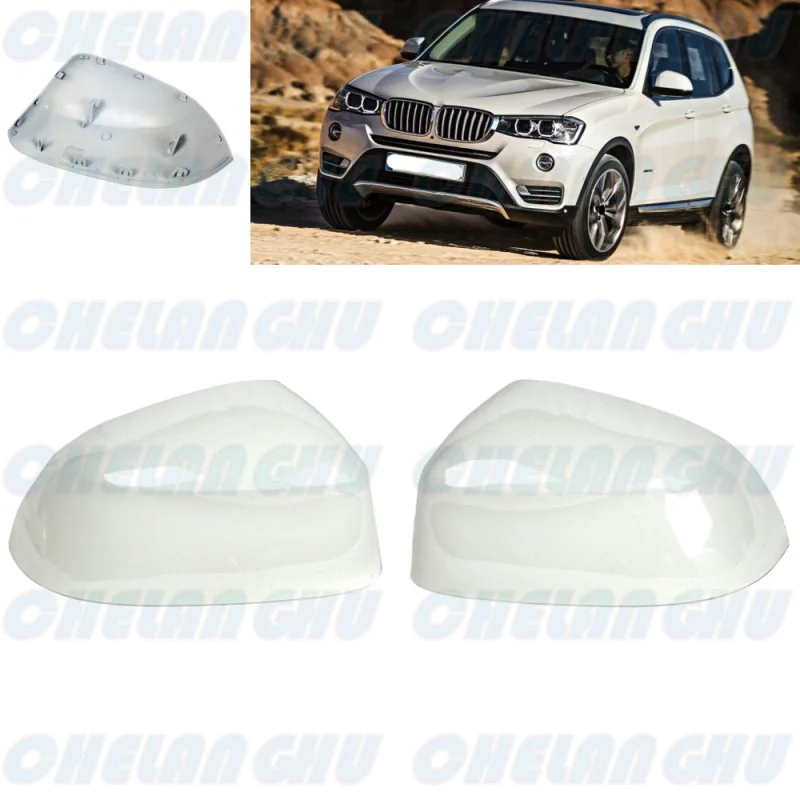 

1 Pair white painted Rear Mirror Housing Cover Cap for BMW X3 F25 X5 F15 2014 2015 2016 2017 2018 car accessories