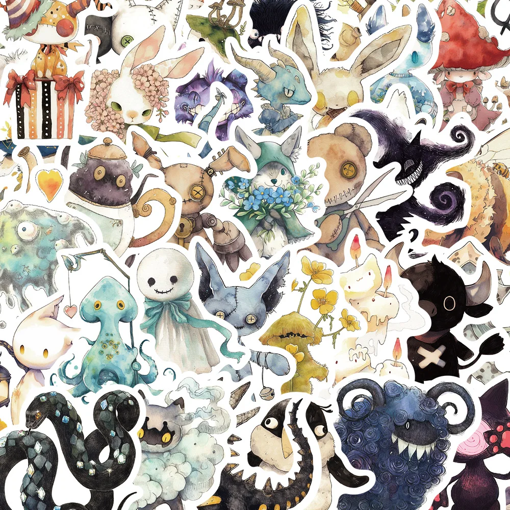 10/30/50Pcs Absurd fairy tale monsters Graffiti sticker For Suitcase Skateboard Laptop Luggage Phone Styling DIY Decal Pegatina