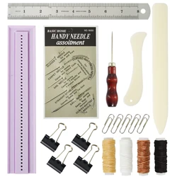 Bookbinding Supplies Handbook Craft Awl Starter Office Home Books Binding Kits Hand Bookbinding Tools Beginner Punch Guide Set