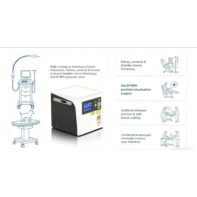 Veterinary Portable Holmium Laser System Animal Urological Lithotripsy Machine for Pet Clinic Use
