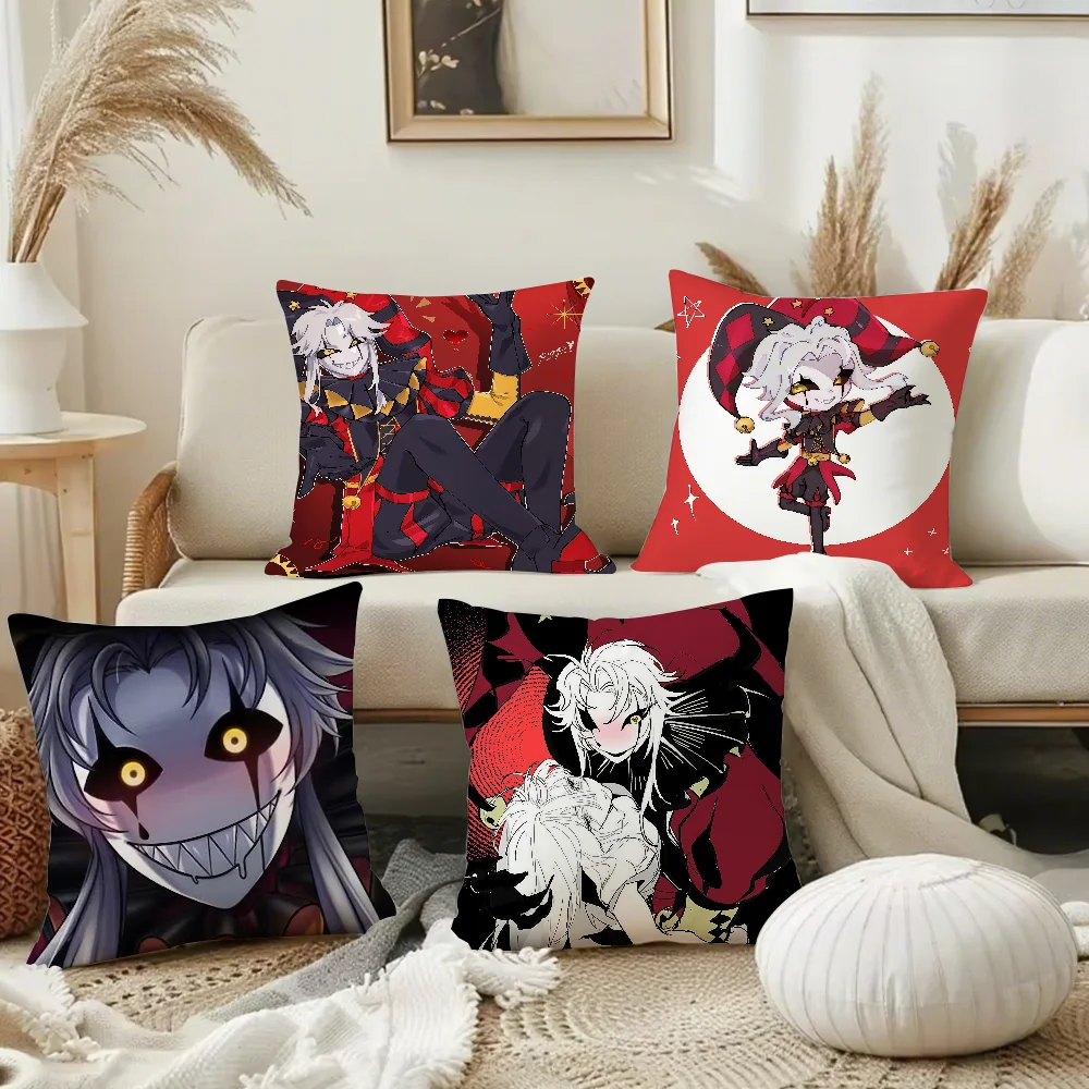 F-Freak P-PierrotS Circus Pillow Case Square Double-Sided Printing Sofa Cushion Cover Pillowcase Bedroom Bedside