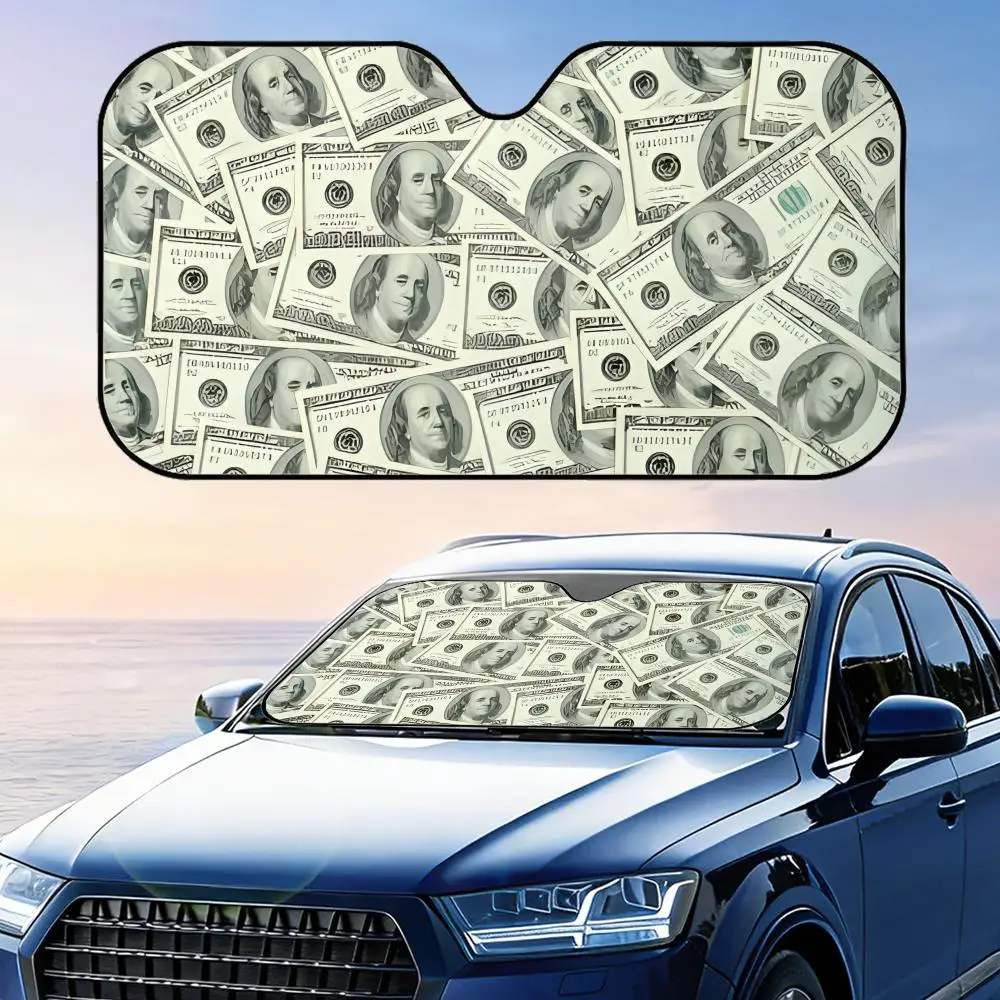 

Dollar Sun Visor Reusable Aluminum Foil Windshield UV Protection Heat Insulation Cover Sun Visor Shade