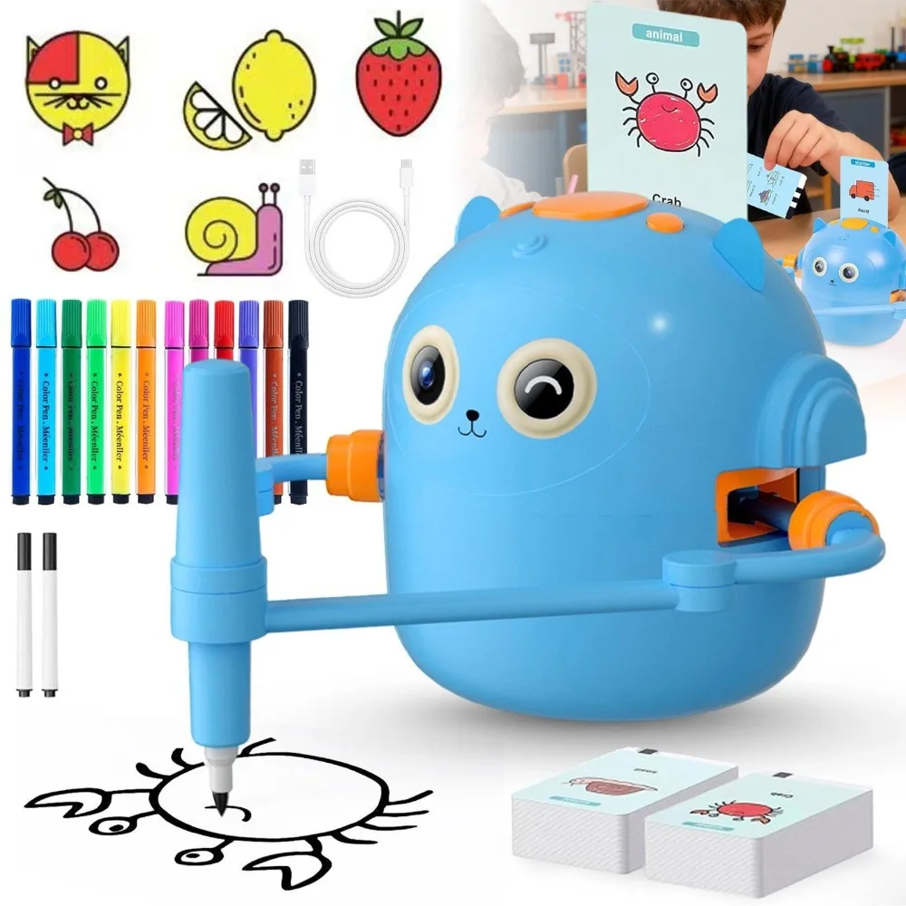 Robot de dessin interactif pour enfants – Jouet éducatif pour la petite enfance et partenaire d'apprentissage créatif |   Enseigne les formes, les lettres et l'art du dessin étape par étape |   Jouet STEM sans écran pour développer la motricité fine et l'imagination