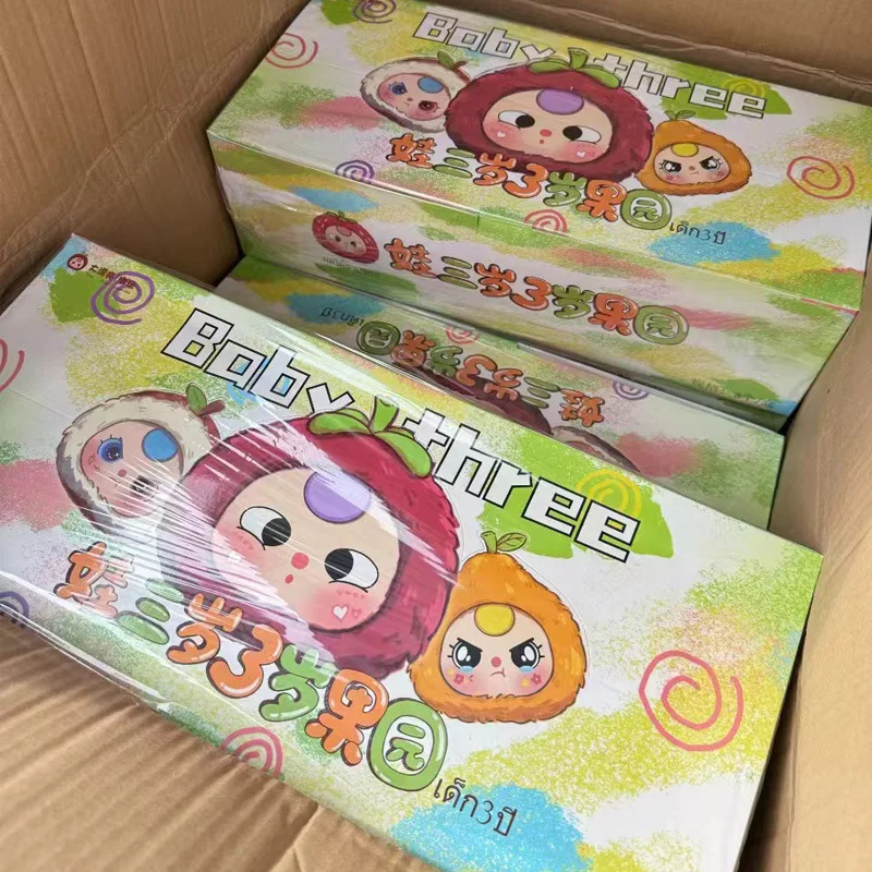 Baby Three Fruit Series Plush Dolls Blind Box Toys Mystery Box Baby Three V4 Kawaii Model Stuffed Doll Toy For Girls Gifts