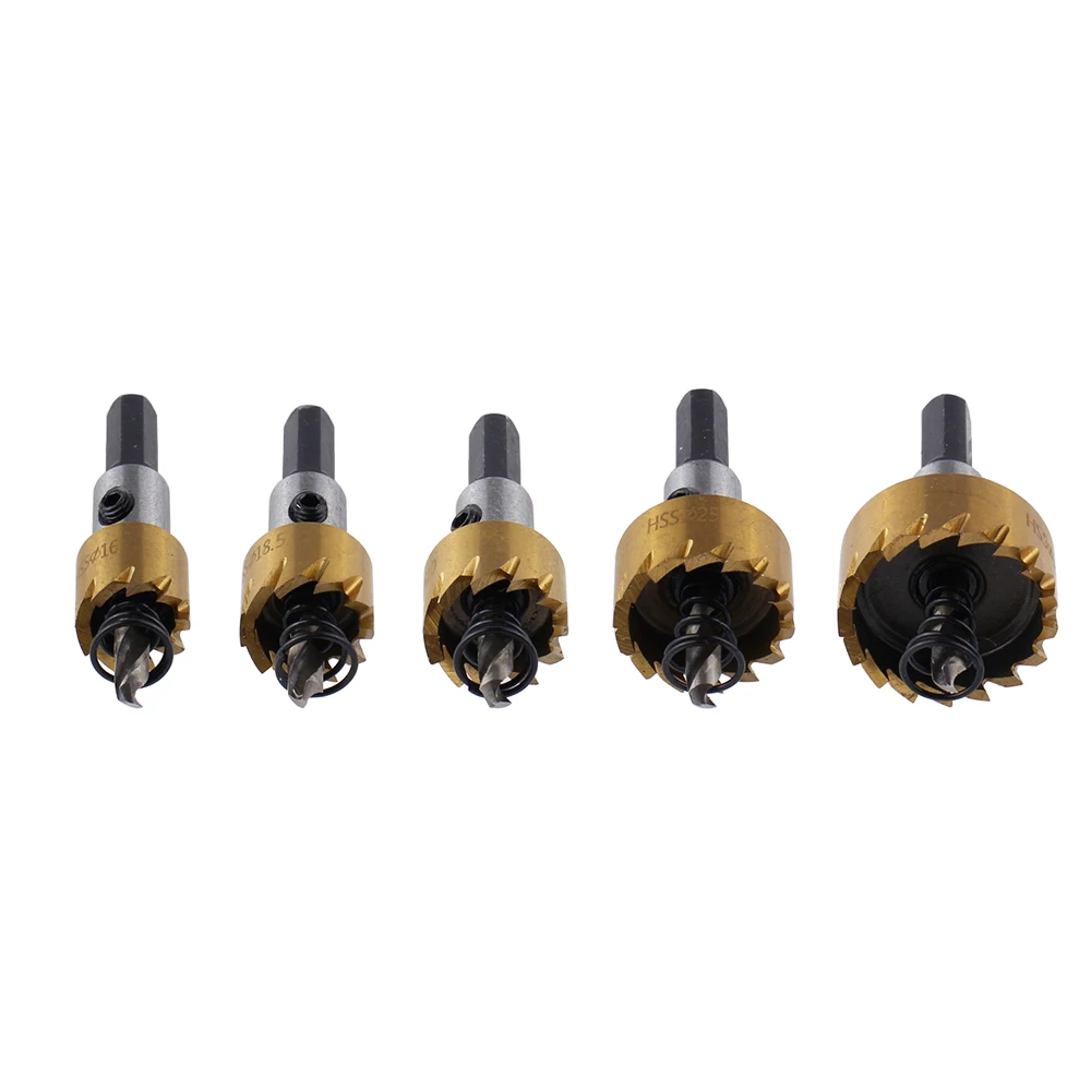 TECHSTABLE High speed steel hole opener Drill Bit Set for Metal  alloy stainless steel metal open hole metal  Drilling Bits