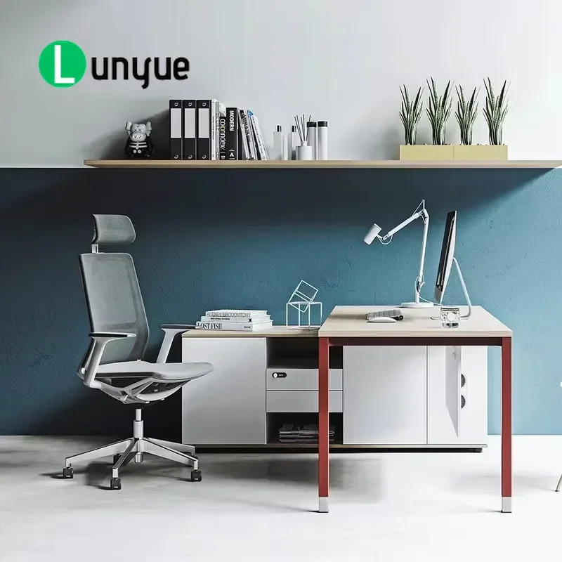 Modern Ergonomic Executive Desk Minimalist Wood Design Eco Friendly Board Easy Assembly