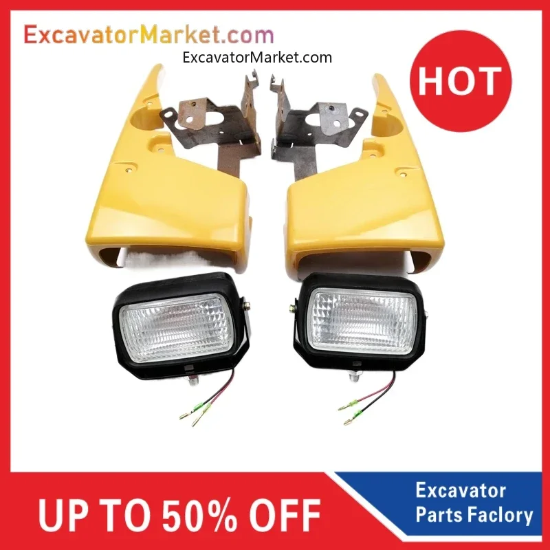

Excavator Parts For Caterpillar cat320D/324/326/330DC cab lampshade lamp holder work light excavator accessories