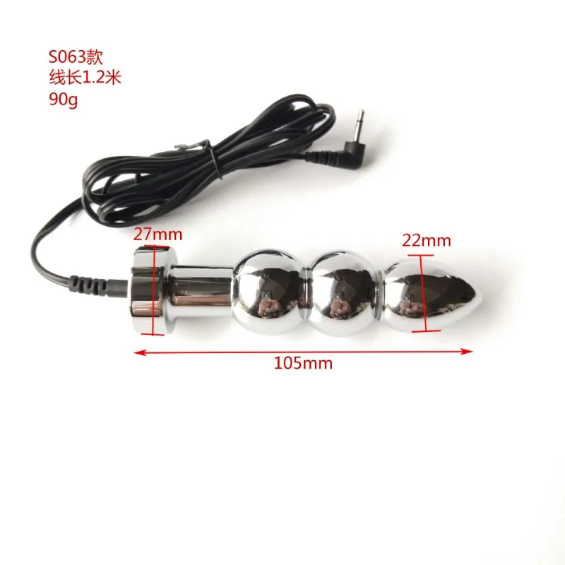 Stainless Steel Electric Shock Vaginal Anal Plug Ass Fun Masturbator Temperament Anus Expansion Butt Blocking Backcourt Massager