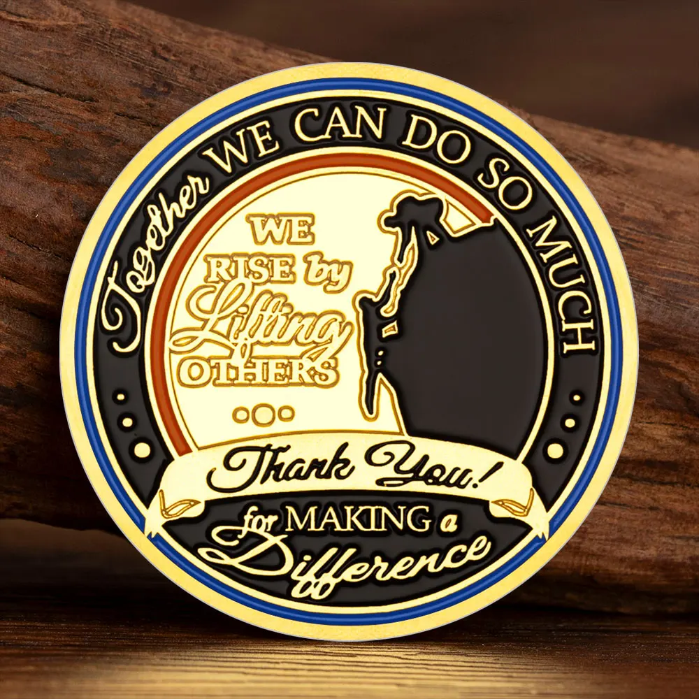 Thank You Brother Golden Olated Challenge Coins Together We Can Do So Much Appreciation Gift Souvenir Coin