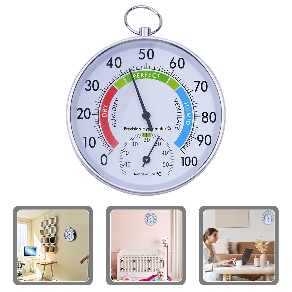 

Multifunctional Wall Mounted Thermometer Hygrometer Indoor Outdoor Durable Weather Humidity Gauge For Sauna Room Garden Balcony