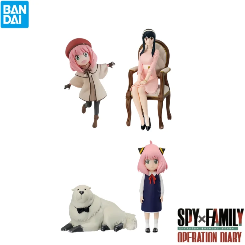Bandai In Stock Original Box Garagekit Model Spy Family Anya Forger Yor Forger Anime Characters Collectible Action Figure Statue