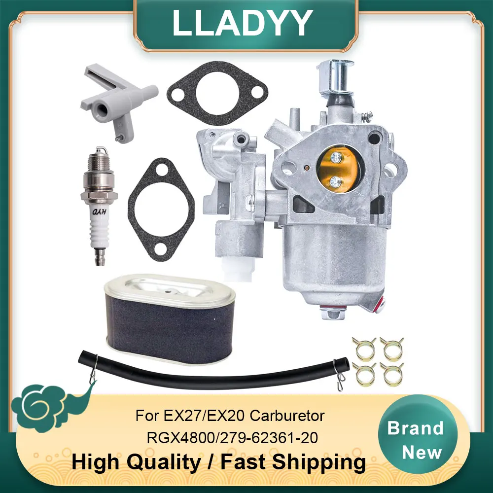 Replacement Carburetor Kit for Robin EX27 EX20 Engine - Fits RGX4800 Generator - OEM 279-62361-20