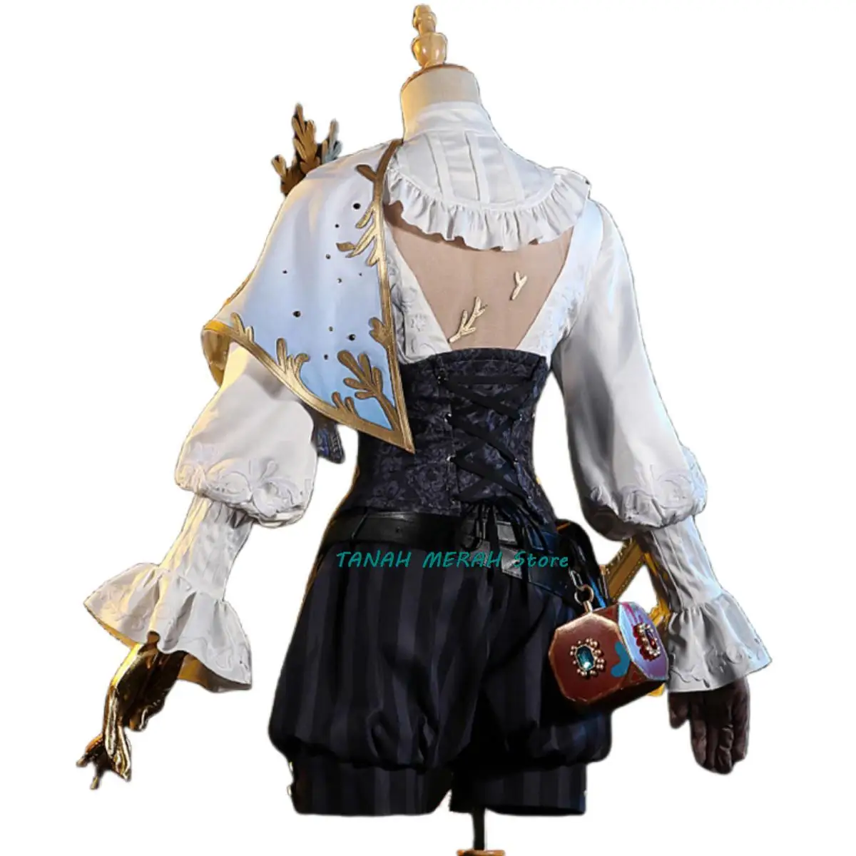 Anime Gioco Identità VPainter Edgar Valden Costume Cosplay Rapporto Dorato Parrucca Tute Uniforme Set Completo Donna Kawaii Vestito di Carnevale