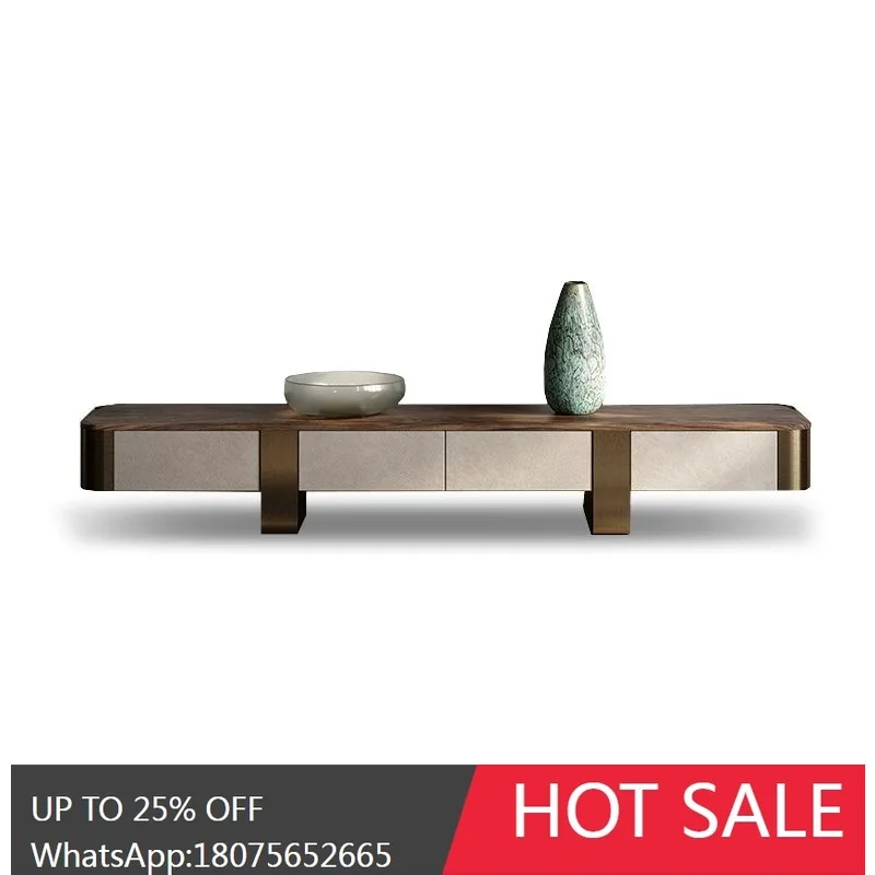 

HLZ North American Black Walnut Wood Coffee Table and TV Cabinet Set Living Room Matching Solid Wood Furniture