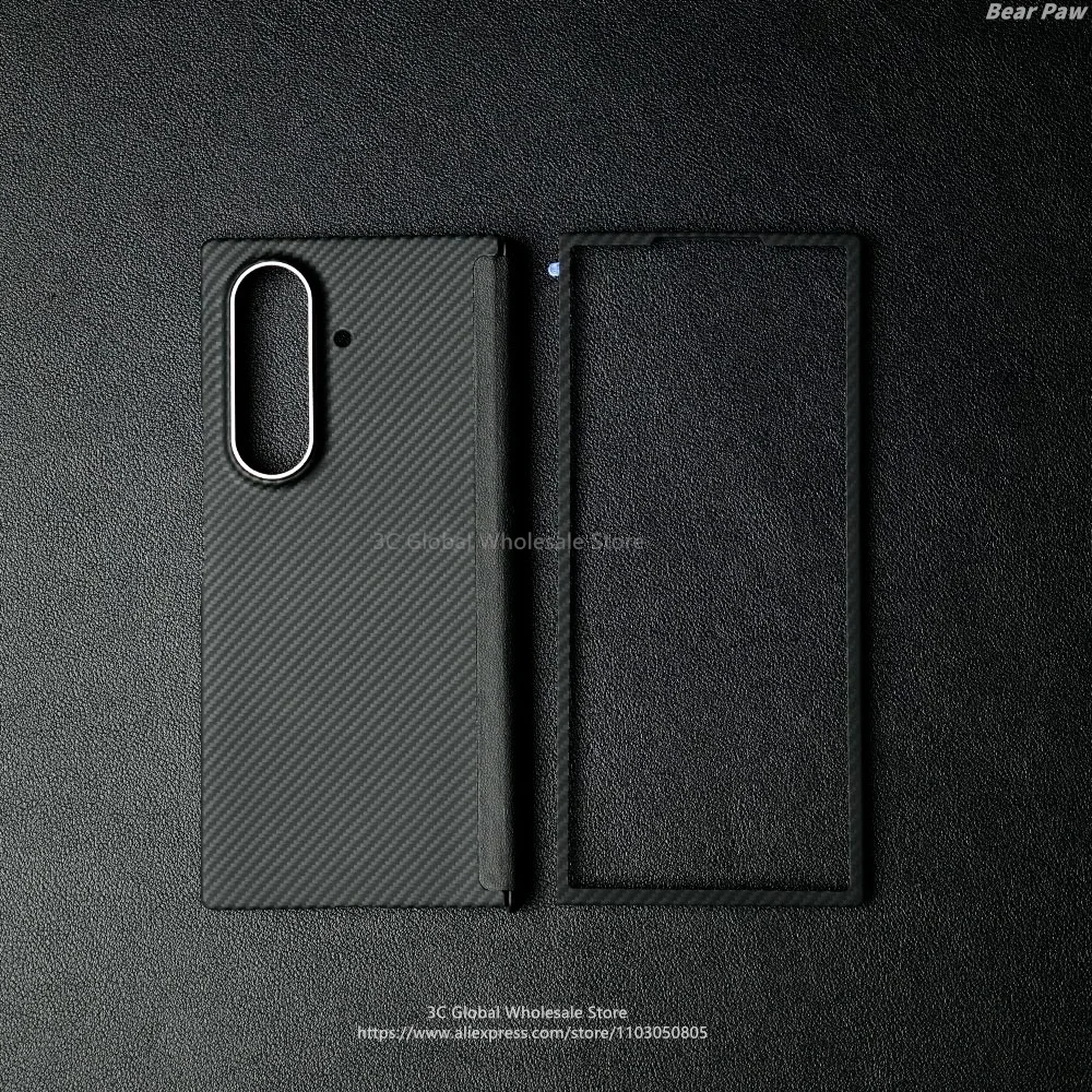 Voor Samsung Galaxy Z Fold 7 Real Aramide Koolstofvezel Cover Ultradunne MagSafe Koolstofvezel Case voor Galaxy ZFold 7 Magnetische Case