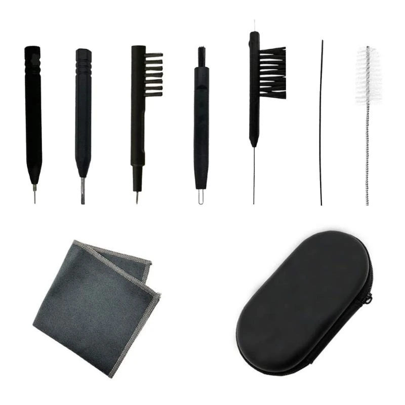 

652F Comprehensive 9 in 1 Hearing Aids Maintenance Tool Including Earbud Cleaner and Carry Case Suitable for Home Travel Use