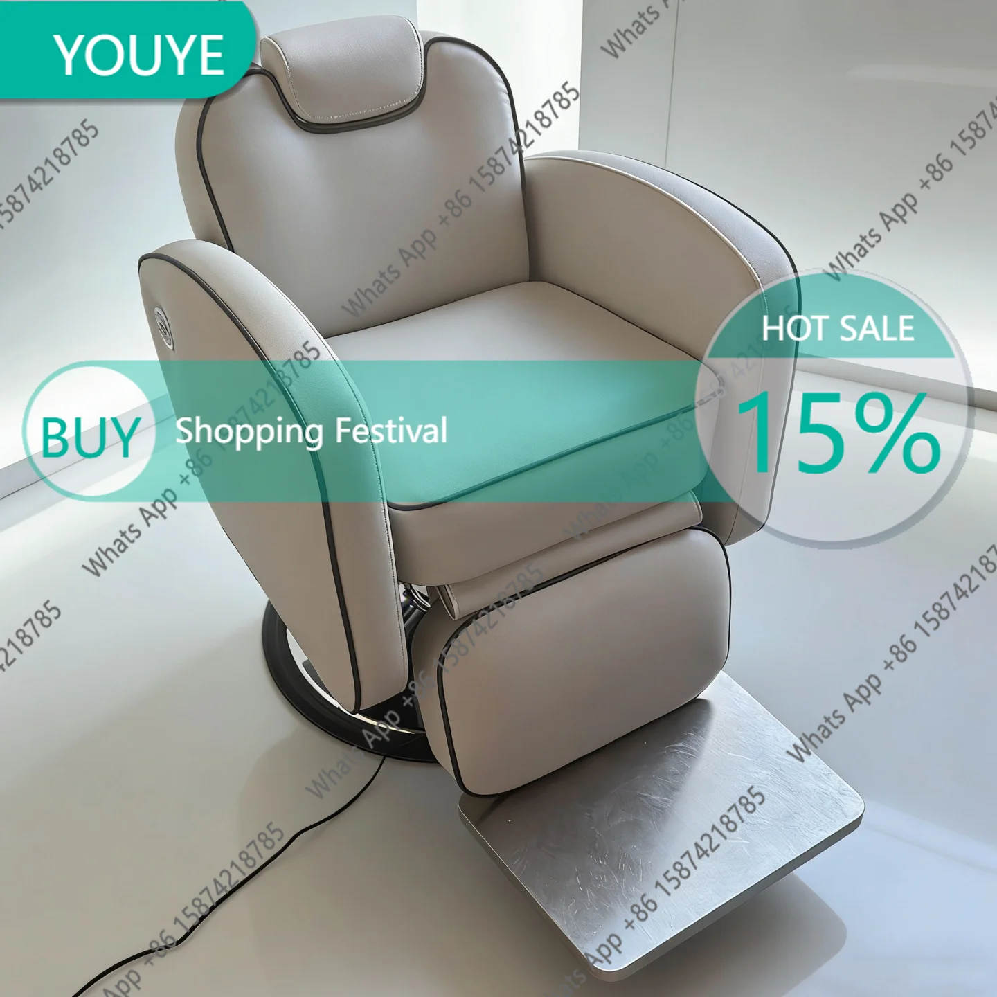 

T64 Barber Shop Hair Salon Chair Hair Special Electric Head Treatment Hair Salon Chair Beauty Salon Reclining Seat