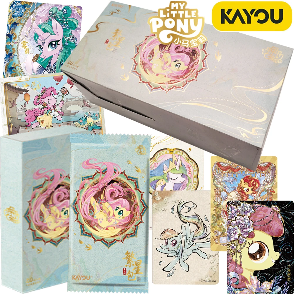 Original KAYOU My Little Pony Collection Cards Twilight Sparkle Vibrant Cute Cartoon Exquisite Portrait Close-up Cards Xmas Gift