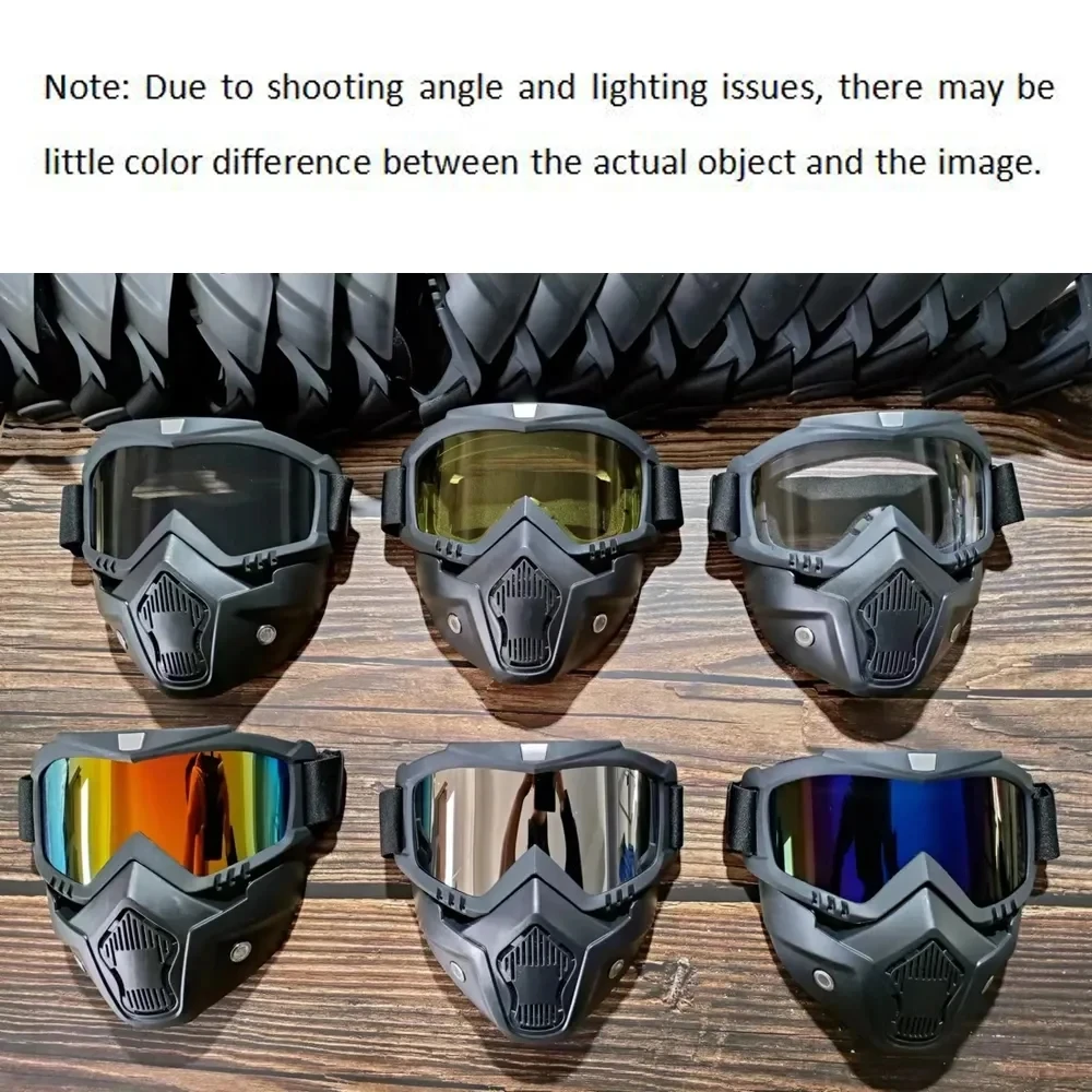 2024 Dustproof Motocross Glasses Adjustable Motorcycle Goggles Breathable Full Face Protective Motorbike Dirt Bike Off-road Mask