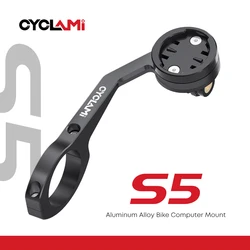 CYCLAMI-Support de caméra d'ordinateur de vélo en alliage d'aluminium, équipement de montage sur guidon de vélo, route de montagne, support rapide pour Garmin