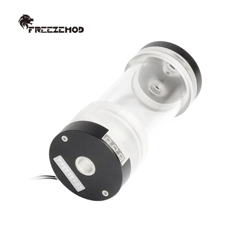 FREEZEMOD Durchmesser 60 mm Wassertank, zylindrisches Reservoir, transparent, mit Temperaturanzeige, 5 V ARGB-Licht für Wasserkühlung