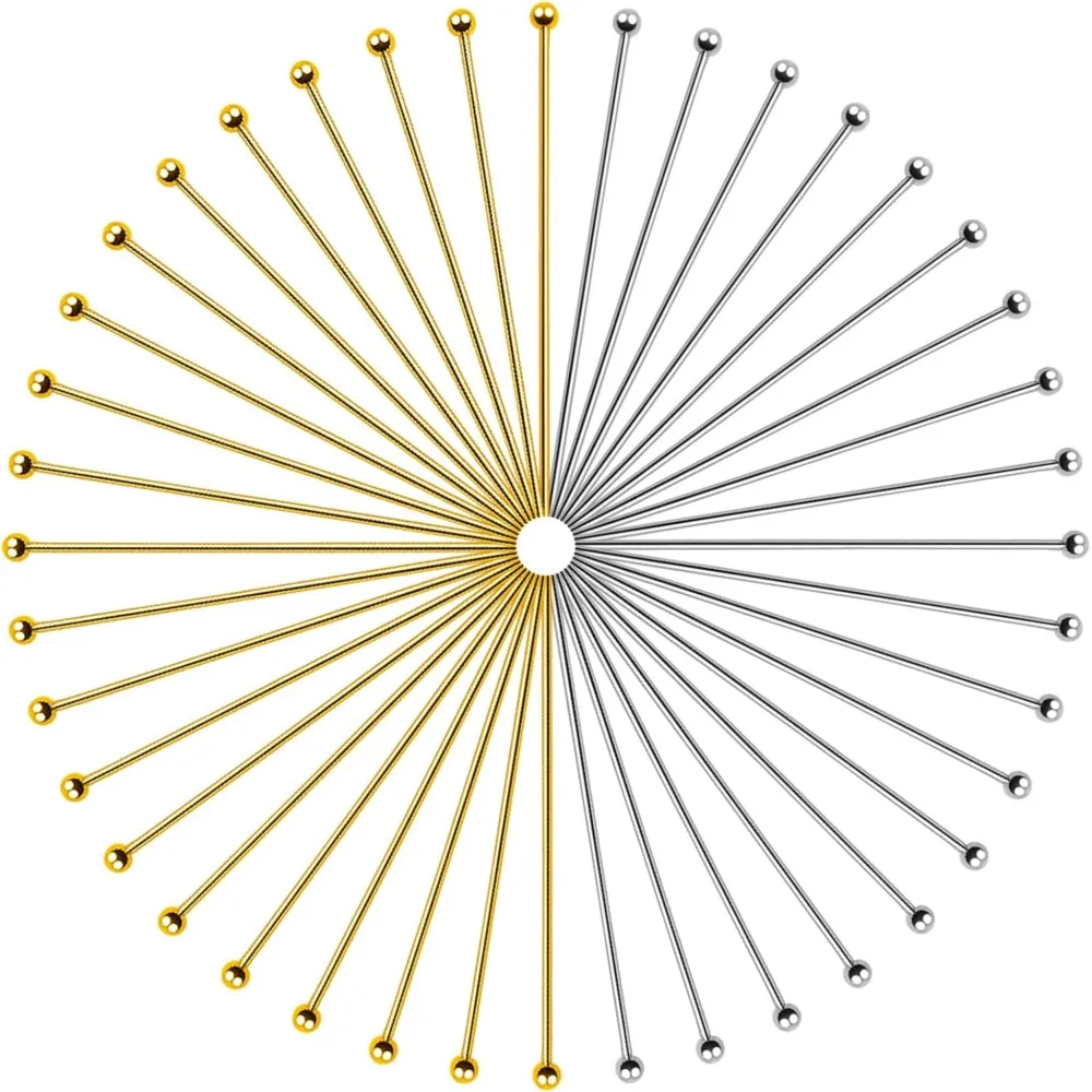 

Булавки с шариковой головкой из нержавеющей стали, фурнитура «сделай сам» для изготовления ювелирных изделий, подвесок, сережек, браслетов, ожерелий, аксессуары, 100 шт.