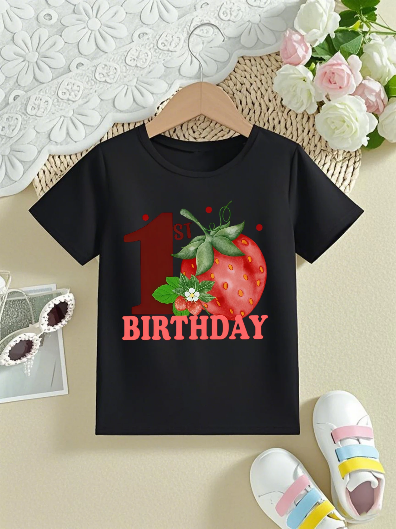 

St. Patrick'S Day Gift T-Shirt Lucky Clover Pink Hearts Printed T Shirt Girls Kawaii Kids Clothes Toddler Shirt