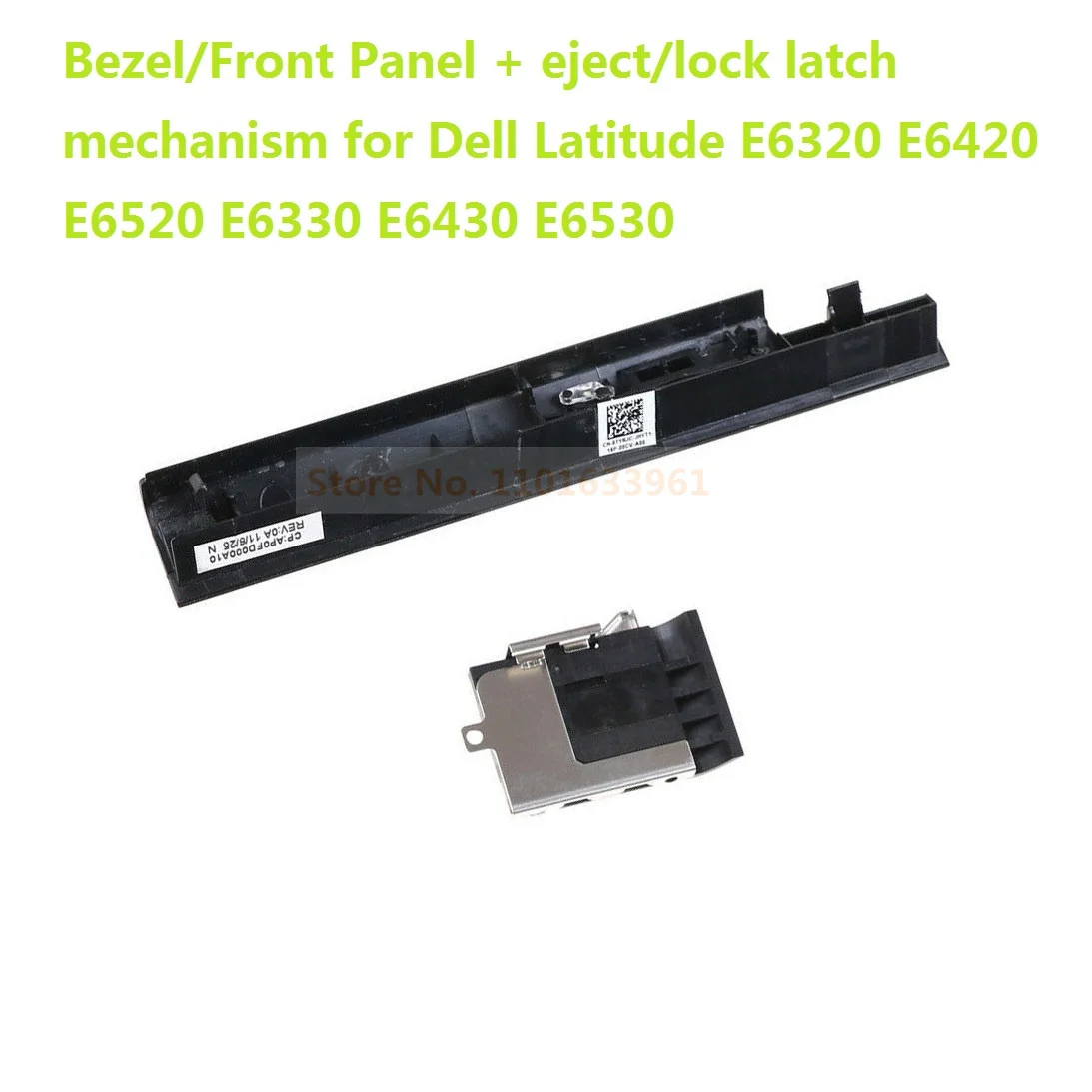 Replacement DVD ODD Optical Drive Bezel Front Panel Eject Lock Latch Cover for Dell Latitude E6320 E6420 E6520 E6330 E6430 E6530