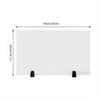 2pcs Acrylic Sneeze Guard Desk Divider, Tabletop Clear Dual Frosted Plexiglass