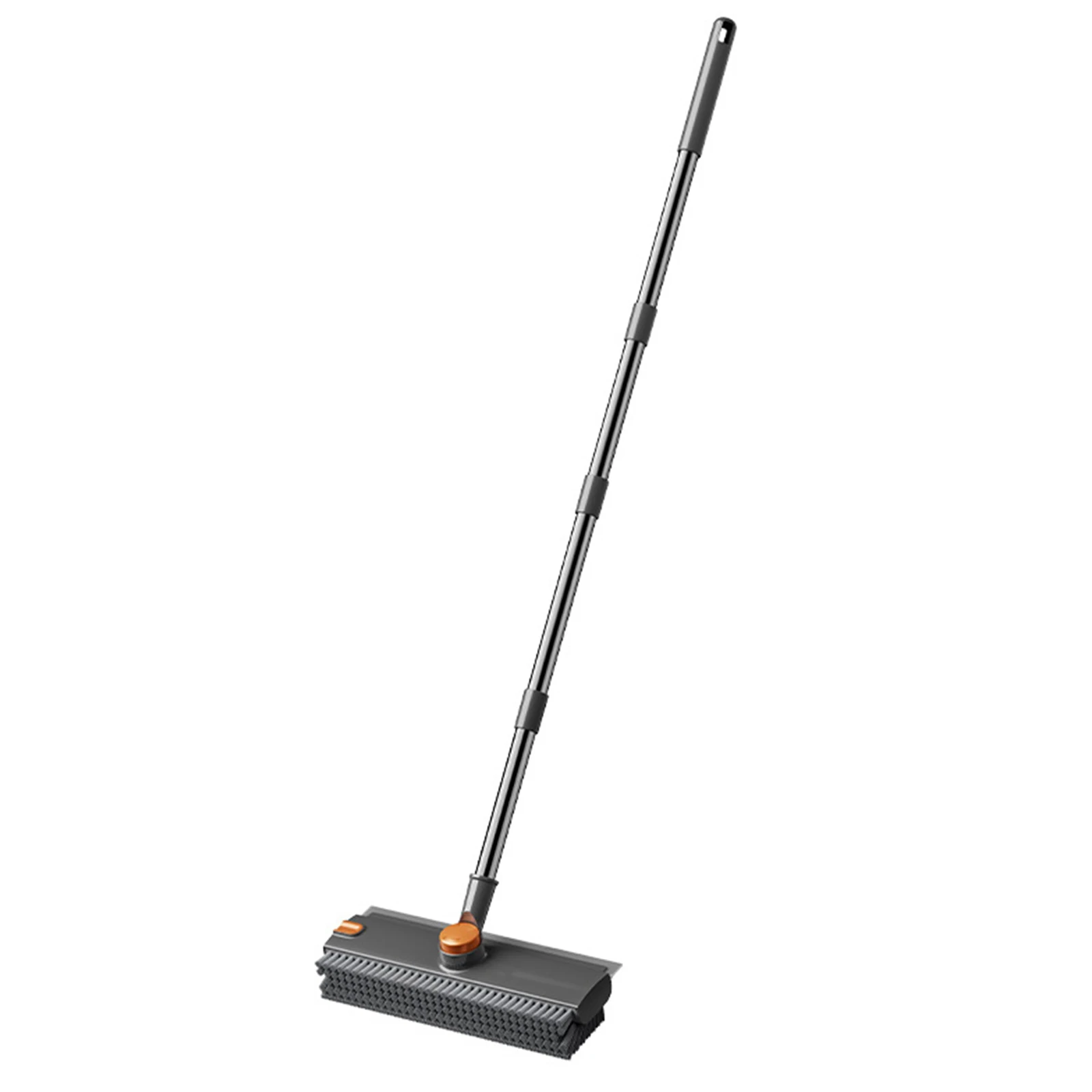 

3 in 1 Floor Scrub Brush with Long Handle Scrape Brush with Squeegee and Tweezer for Cleaning Bathroom Patio Garage Kitchen