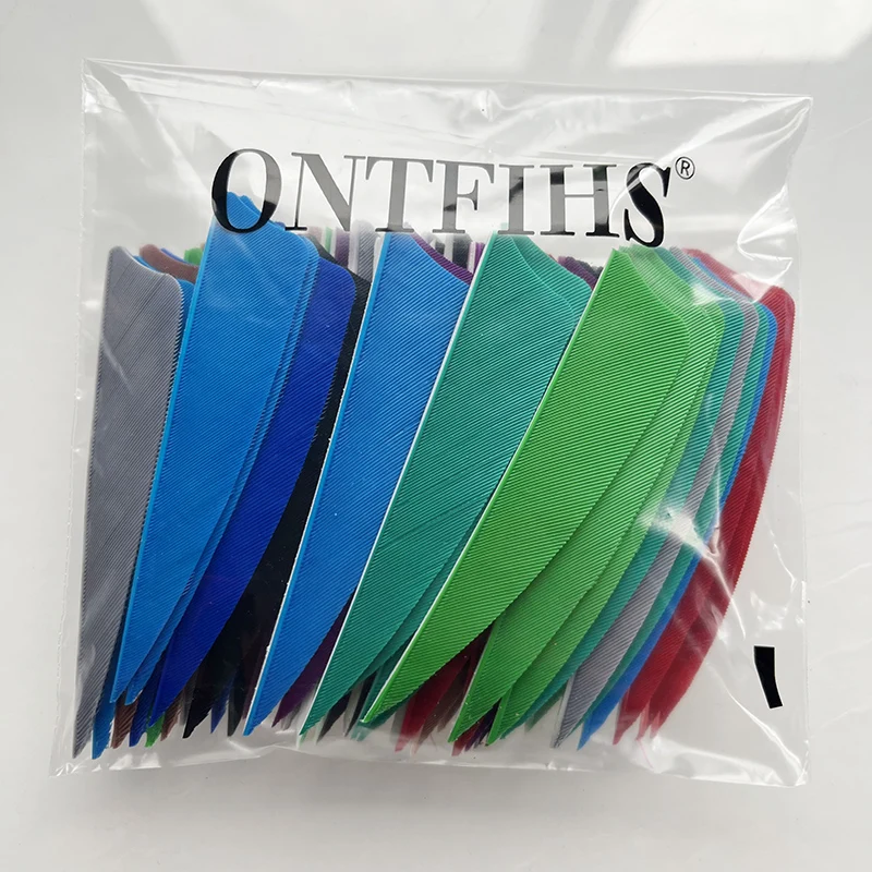 100 Pcs 3Inch Shield Cut Shapes Feathers Feathers Bows Arrows Hunting And Shooting Compound Accessories Archery