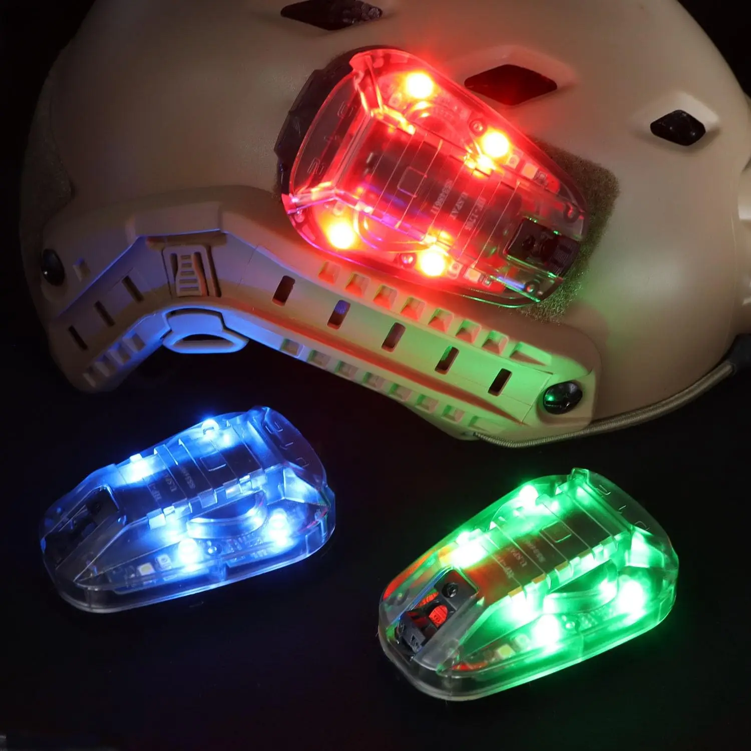 Tactical Helmet Light LED IR Strobe Light IFF Survival Safety Signal Flash Lamp Waterproof Outdoor Hunting Helmet Flashing Light