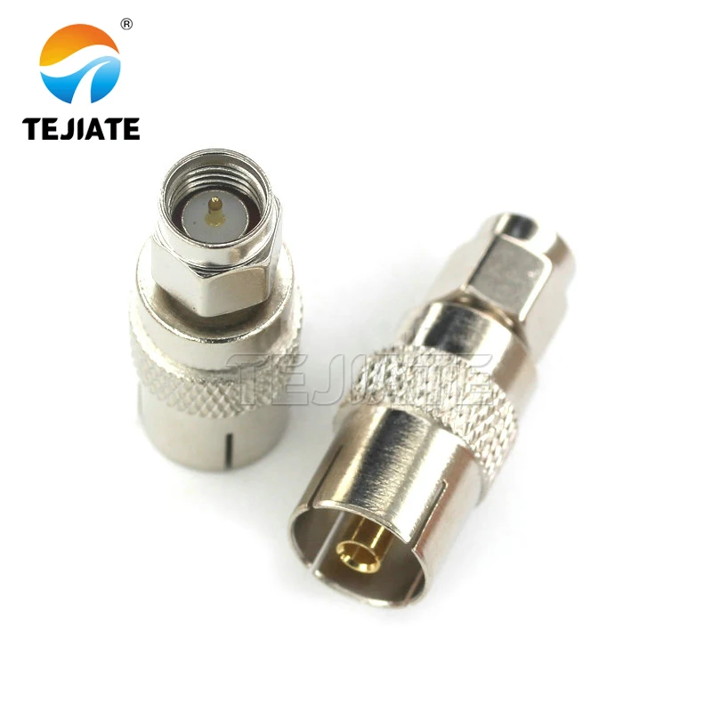 Teste do conector coaxial do RF, SMA ao adaptador da tevê, SMA-TV-KJ, tronco da extensão, niquelado interno e externo, 1PC
