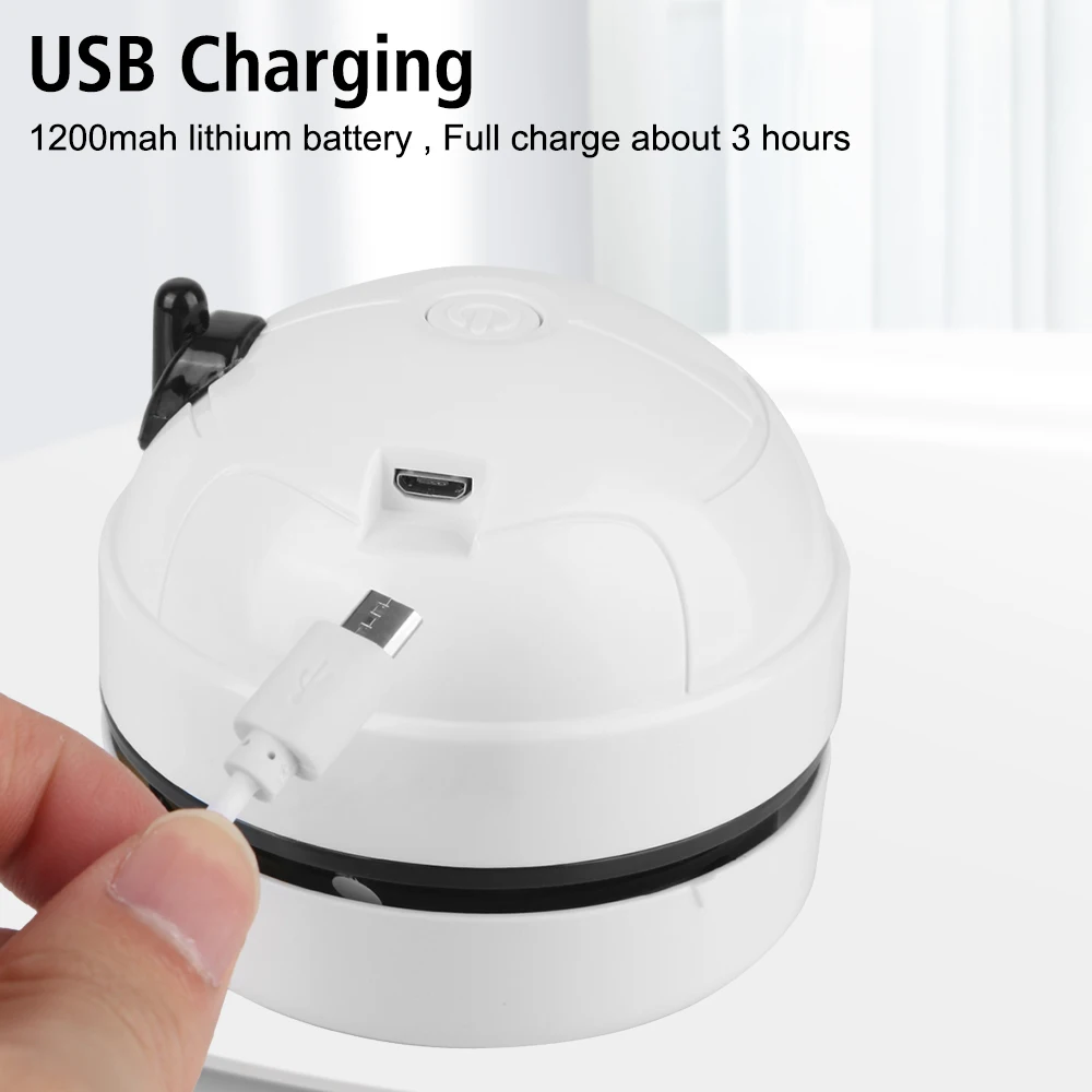 Mini Vacuum Cleaner Protable USB Charging Desktop Cleaner Table Sweeper With Clean Brush For Home Office Desk Dust Vacuum