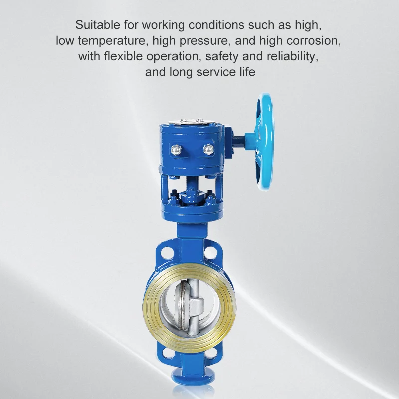 Manual Carbon Steel Clamp Turbine Hard Seal Triple Eccentric Butterfly Valve