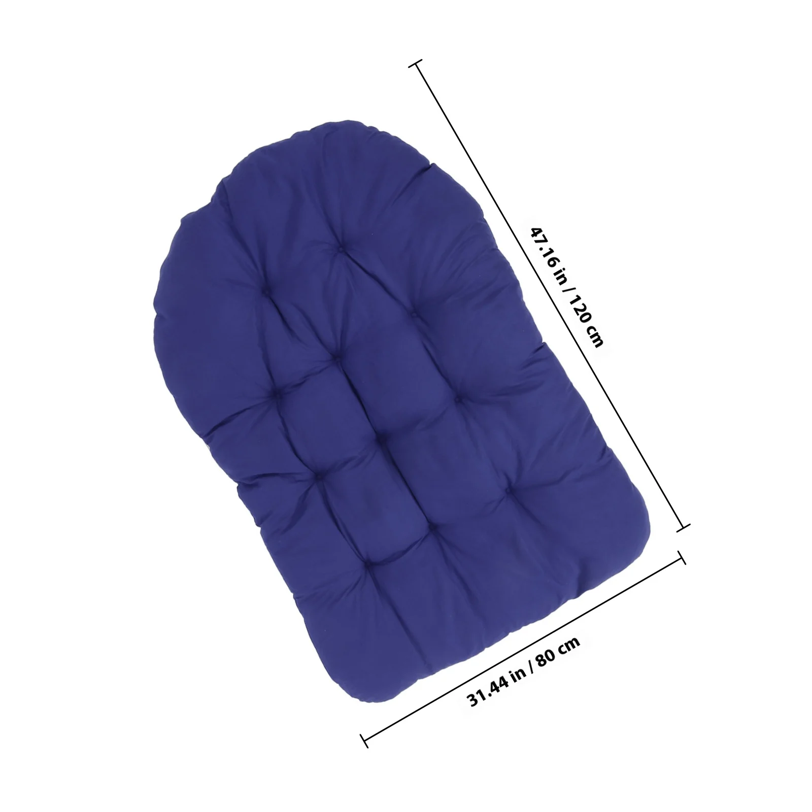 سلة معلقة وسادة كرسي سميكة عالية الكثافة رغوة مقاوم للماء مقاومة للأشعة فوق البنفسجية في الهواء الطلق البيض سوينغ صالة وسادة للمقعد الروطان #4