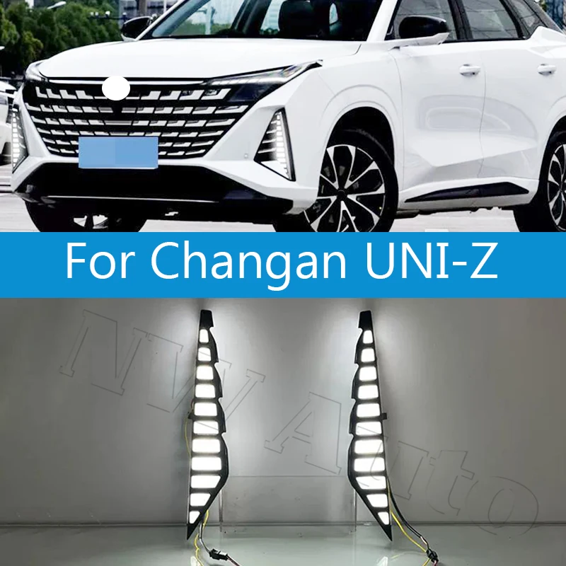 Upgrade And Remodel LED Daytime Running Lights For Changan UNI-Z Front Fog Light Modification Auto DRL Accessories