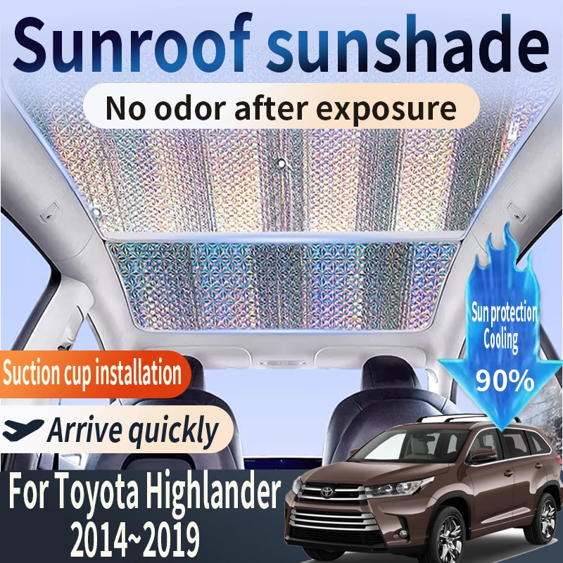 Auto Part For Toyota Highlander Kluger XU50 2014~2019 Car Sunroof Sunshade 2X Heat Insulation Sun Protection Cooling Accessories