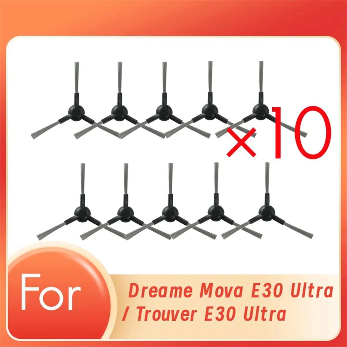 10 Pcs Side Brush for Dreame Mova E30 Ultra / Trouver E30 Ultra Cleaner Parts Replacement