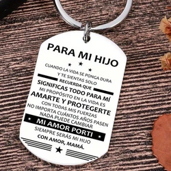 1PC TO MY Son  Daughter Engraved Keychain Key Ring Believe Inspiration Birthday Graduation Gift HIJA HIJO