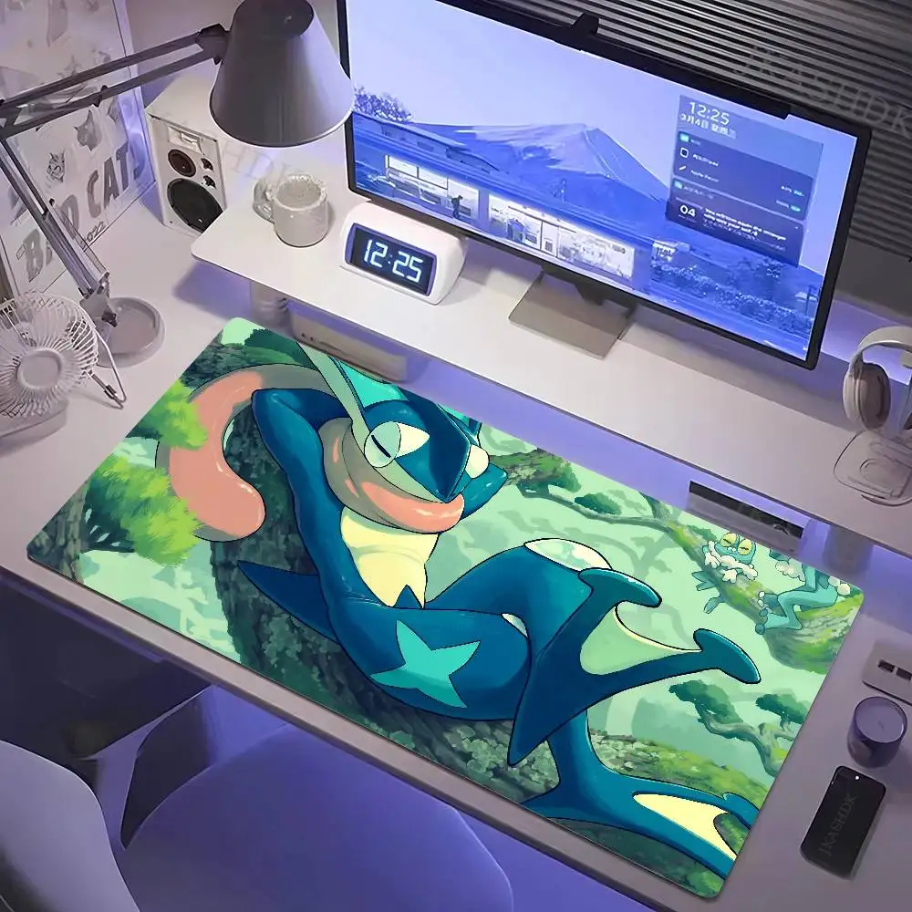 Pokemon Kawaii Mouse Pad XXL Rubber Gaming Desk Mat With 2MM Lock Edge For PC Laptop