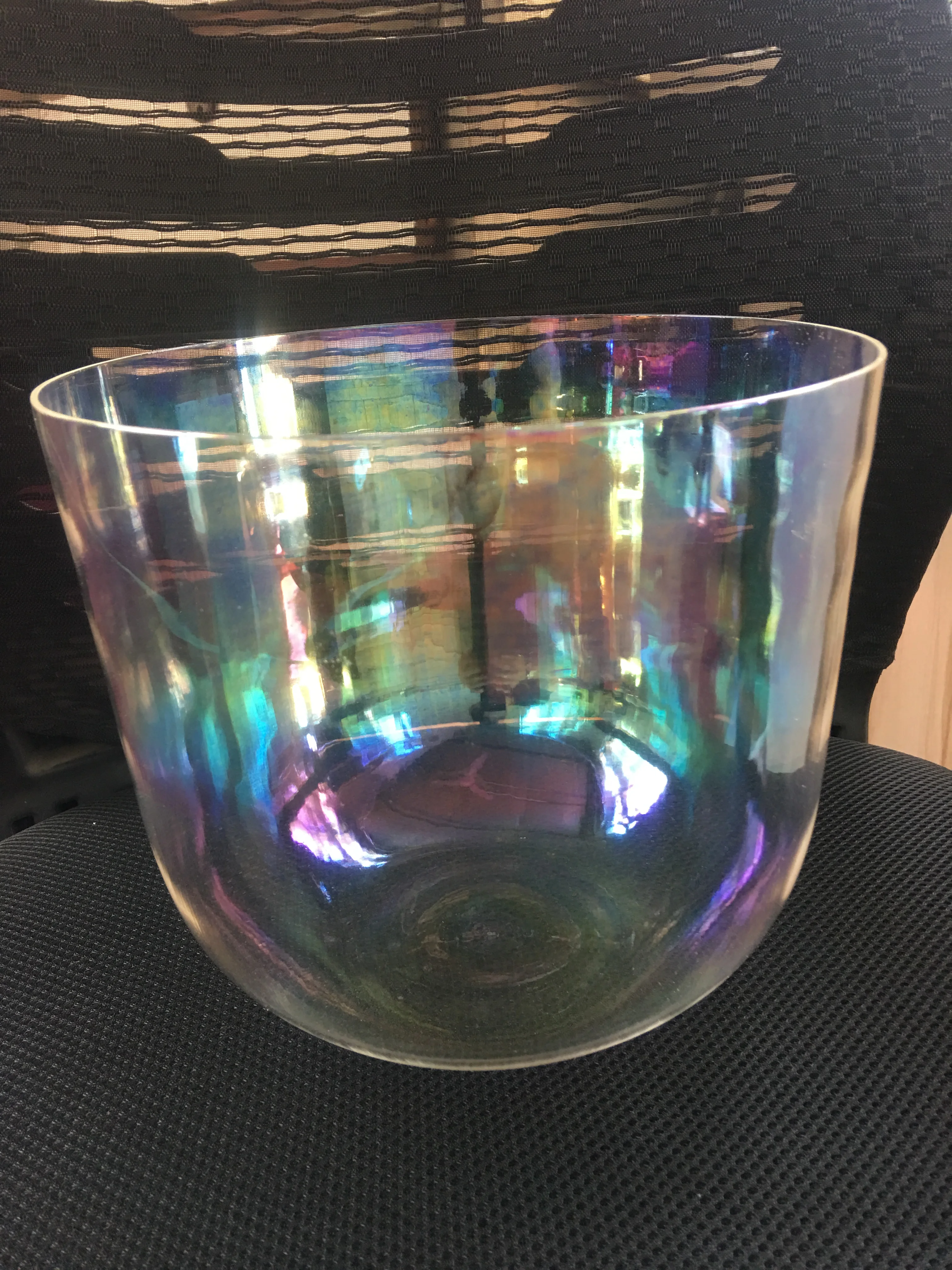 Star Linkup 7 Inch Transparent Crystal Resonance Bowl with Accurate 432Hz Tuning, 3rd Octave A Tone for Third Eye Chakra Healing & A# Tone for Pineal Gakra Activation, Magical Clear Vessel