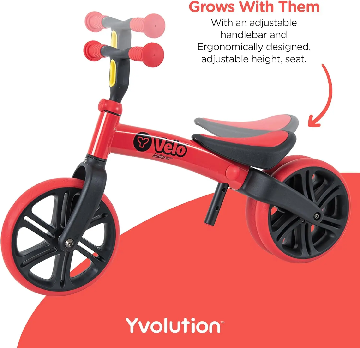 Junior Toddler Balance Bike | 9 Inch Wheel No-Pedal Training Bike for Kids Age 18 Months to 3 Years