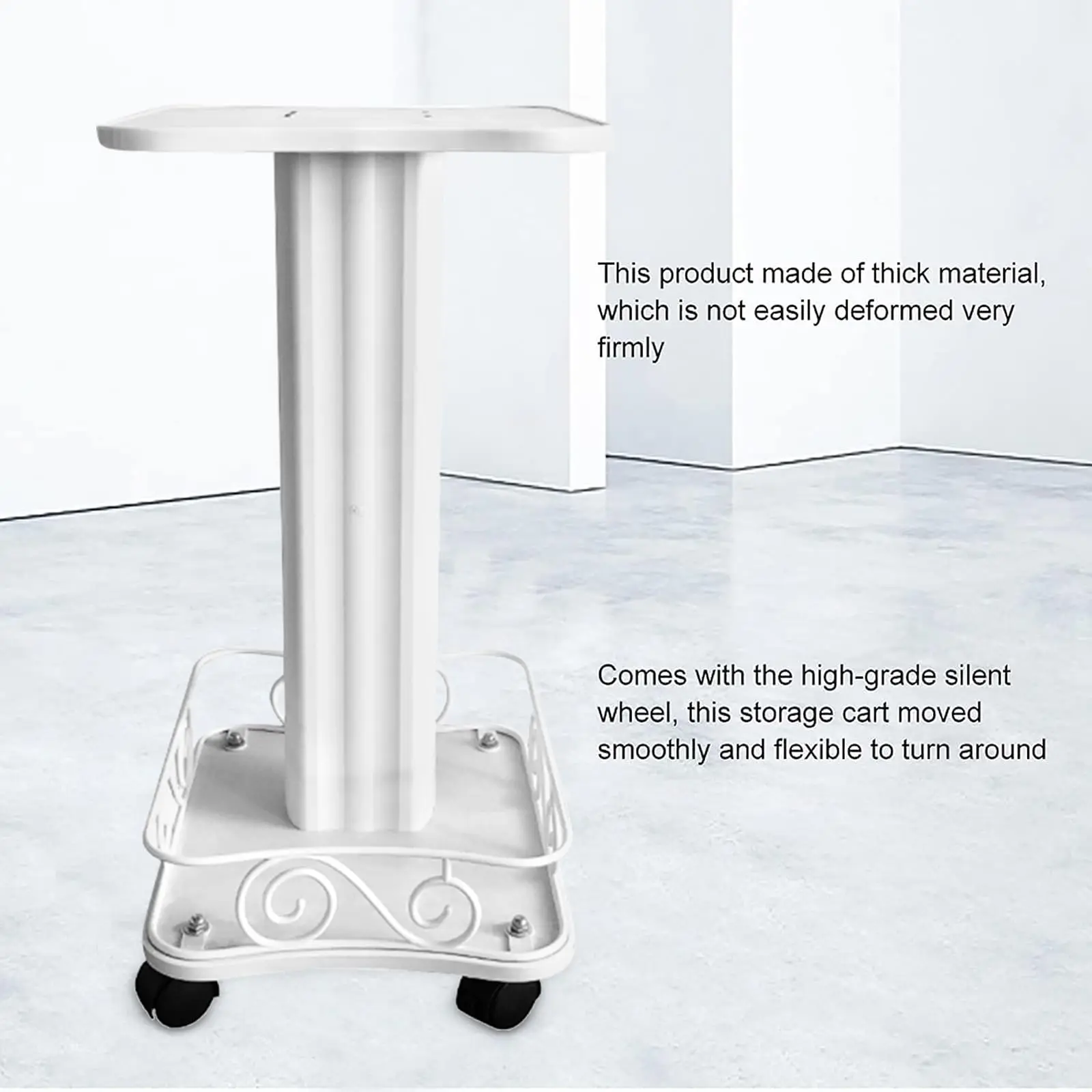 عربة ترولي تجميلية بعجلات 3 طبقات عربة التجميل المتداول عربة عربة صالون مع عجلات، تحميل 135 رطل 27.2 بوصة × 14.6 بوصة × 13.8 بوصة