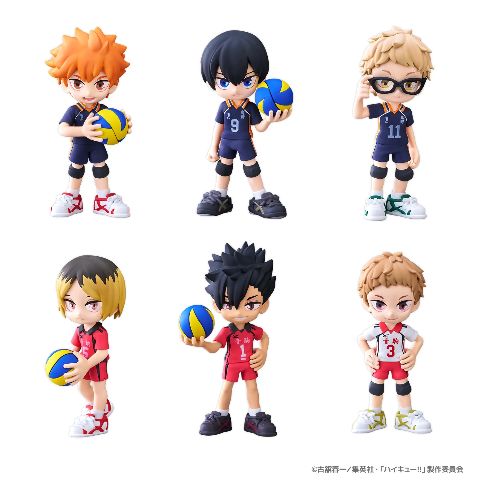 

BUSHIROAD PalVerse Haikyuu Shoyo Hinata Kozume Kenma Tobio Kageyama Kei Tsukishima Happy Collectible Model Toy Figurine