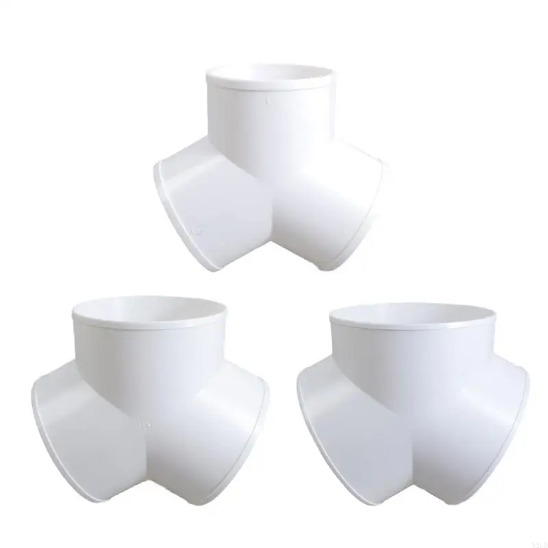 

PVC Exhaust Duct Connector Quick Ventilation Tube Joint Coupler 3 Ways Splitters Ventilation Fittings Easy to Install N2UD