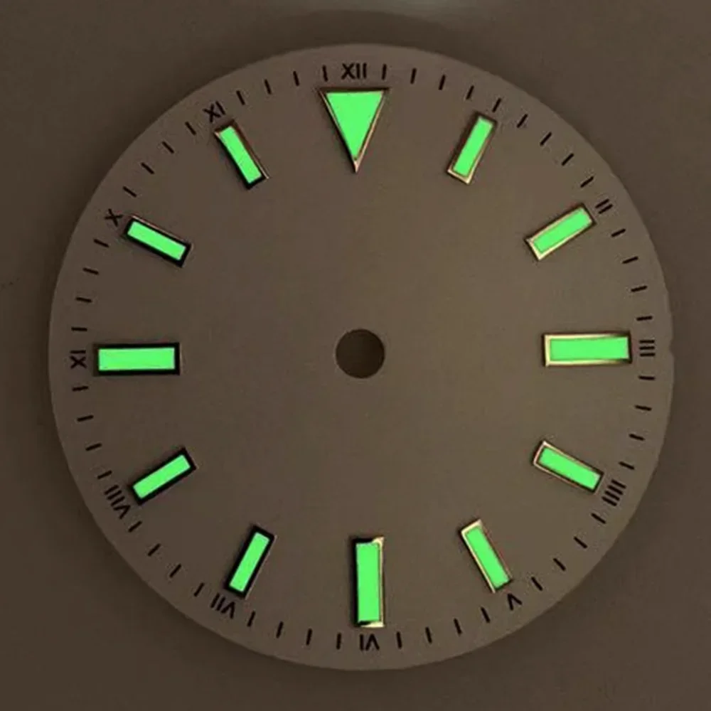 Modified Watch Accessories Sunray Dial Stripe Nails Green Luminous Font Suitable for NH35/8215/2836 Movement